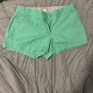 mint green shorts